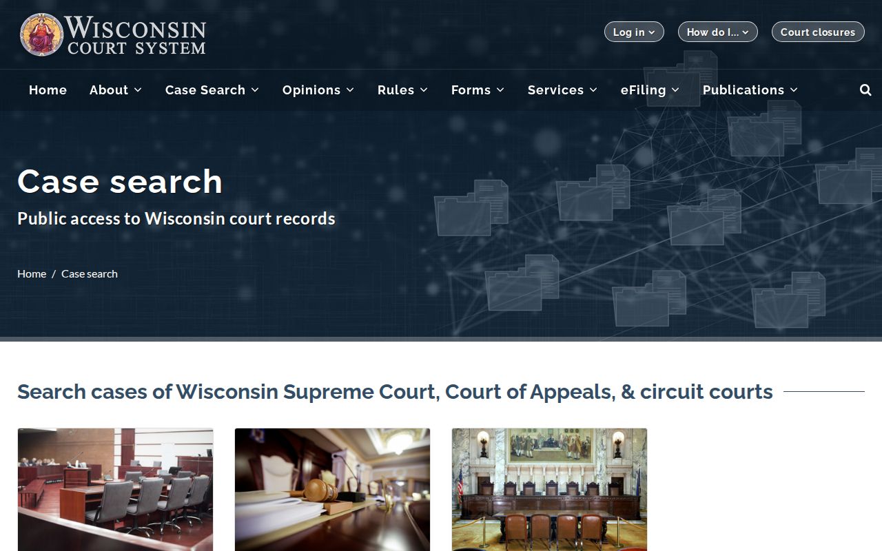 Waukesha County criminal court records WCCA gateway